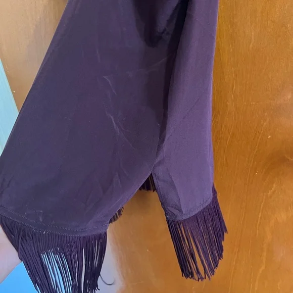 CAMI. NYC purple . Fringe Women's Top - Picture 4 of 5
